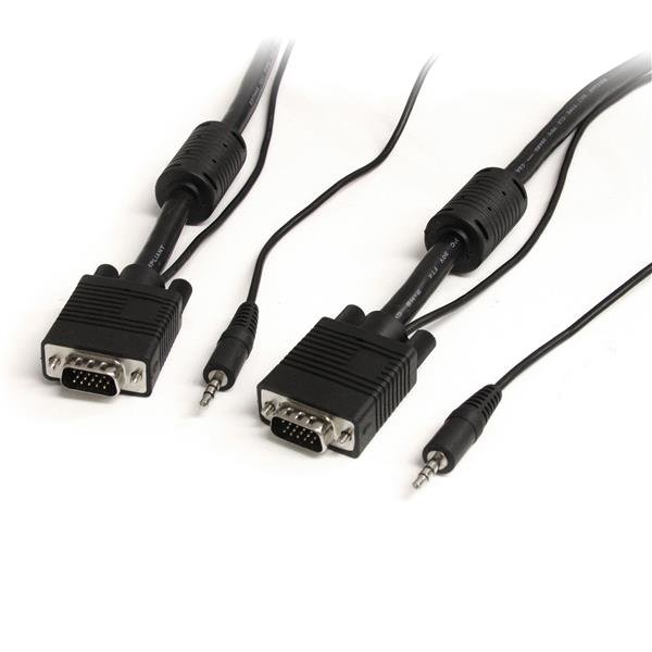 StarTech.com 6 ft Coax High Resolution Monitor VGA Cable w/ Audio - HD15 M/M MXTHQMM6A