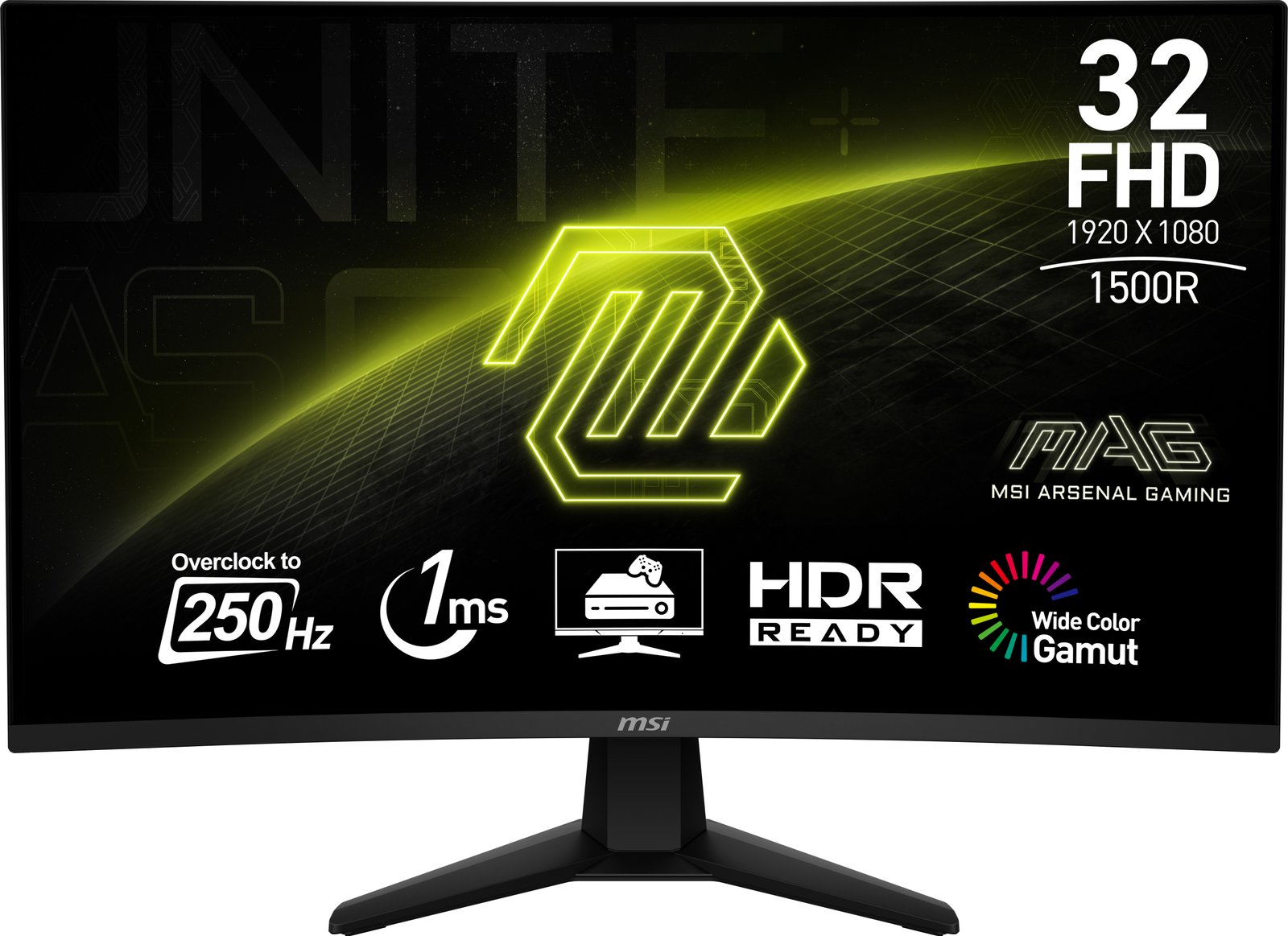 MSI - MONITORS MAG 32C6X computer monitor 80 cm (31.5") 1920 x 1080 pixels Full HD Black