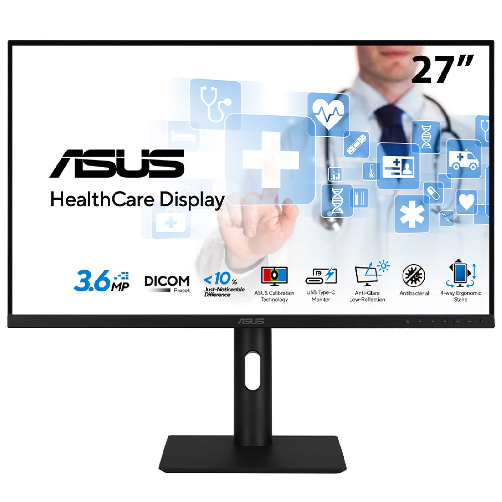 ASUS - DISPLAY HA2741A computer monitor 68.6 cm (27") 2560 x 1440 pixels Quad HD LCD Black