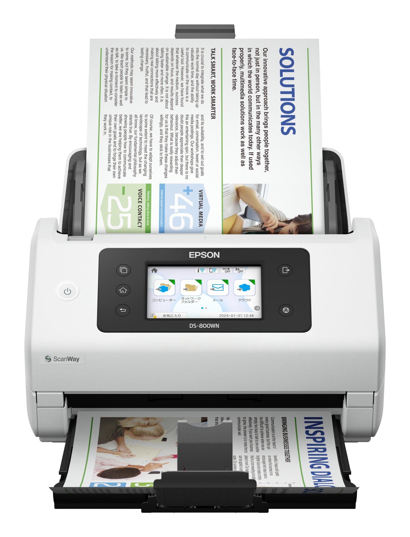 EPSON - PHOTO IMAGING DS-800WN Sheet-fed scanner 600 x DPI A4 White B11B275201