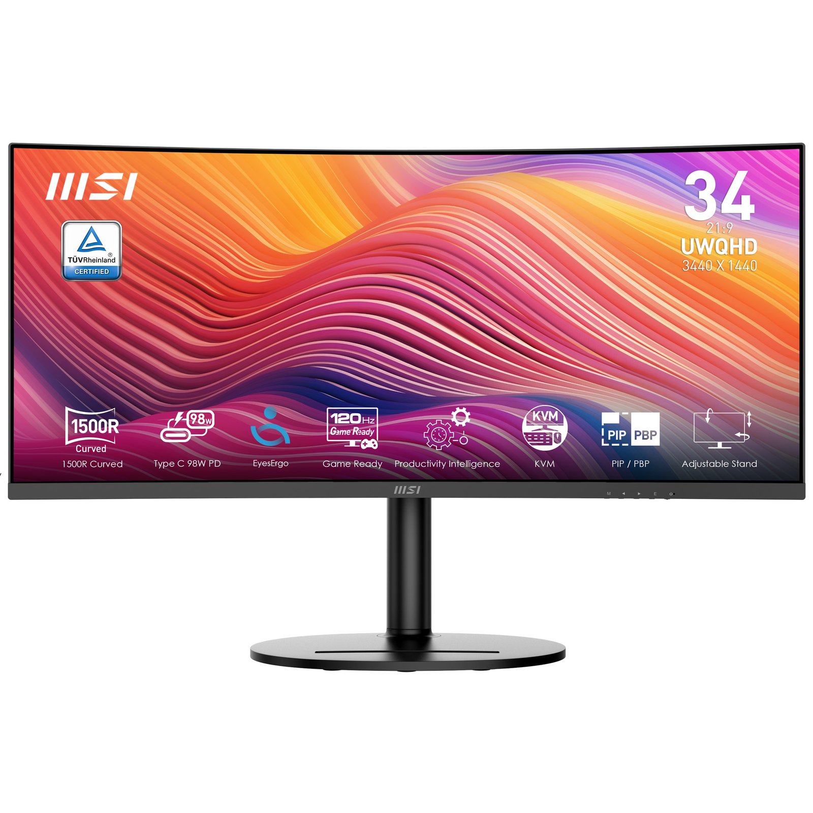 MSI - MONITORS Modern MD342CQP computer monitor 86.4 cm (34") 3440 x 1440 pixels UltraWide Quad HD
