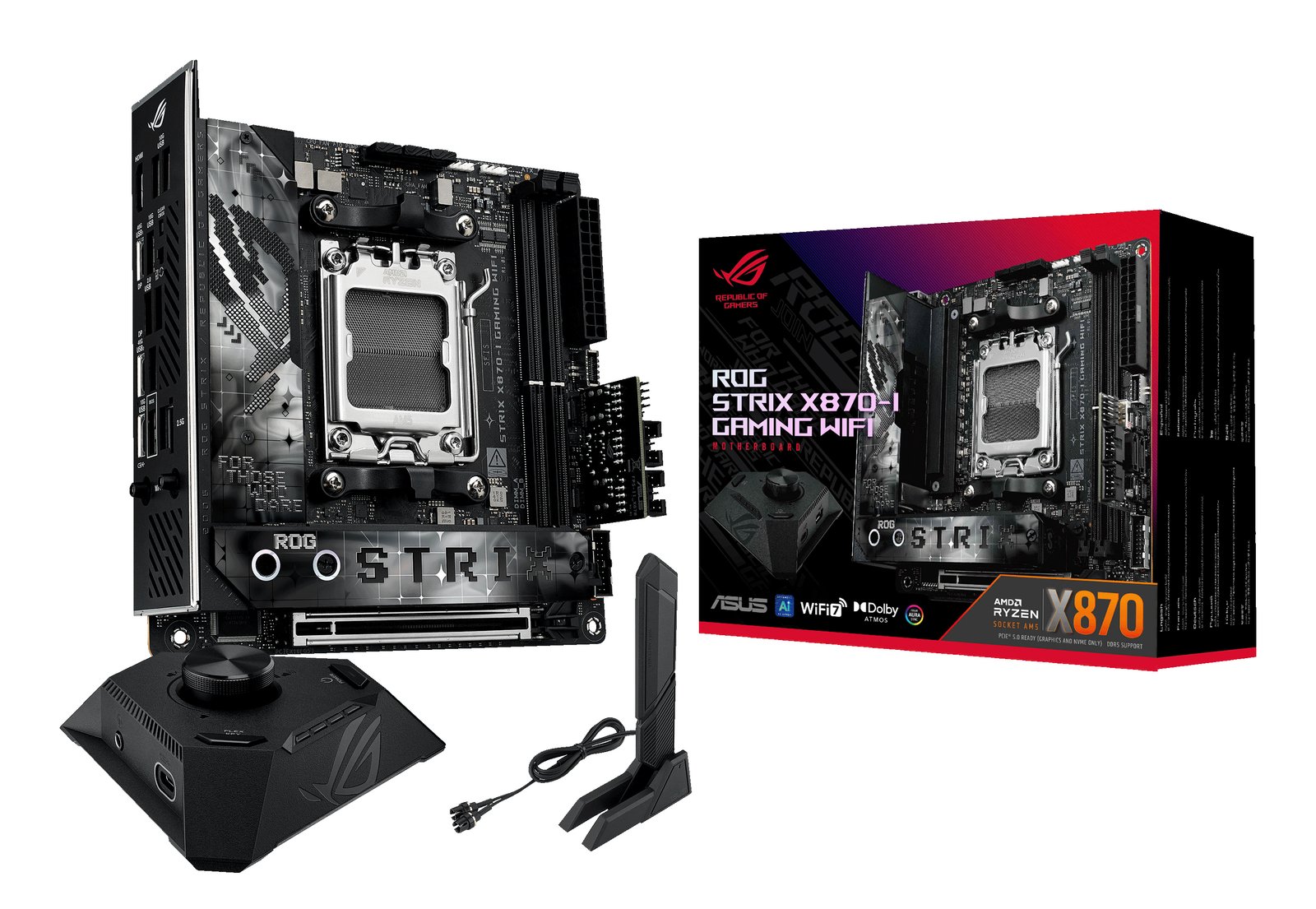 ASUS - MOTHERBOARDS ROG STRIX X870-I GAMING WIFI AMD X870 Socket AM5 mini ITX