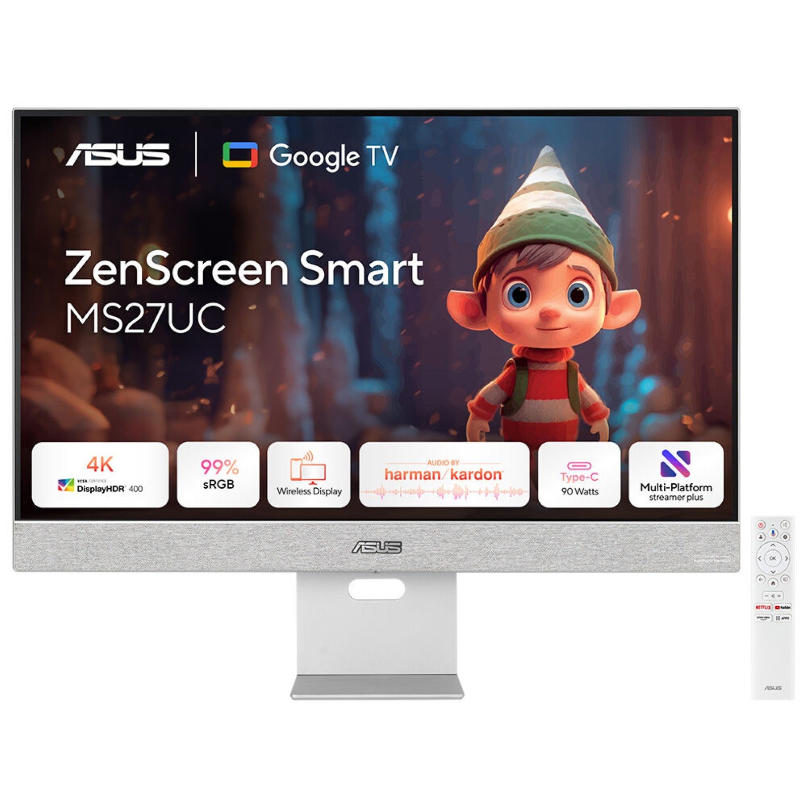 ASUS - DISPLAY ZenScreen Smart Monitor MS27UC computer 68.6 cm (27") 3840 x 2160 pixels 4K Ultra HD