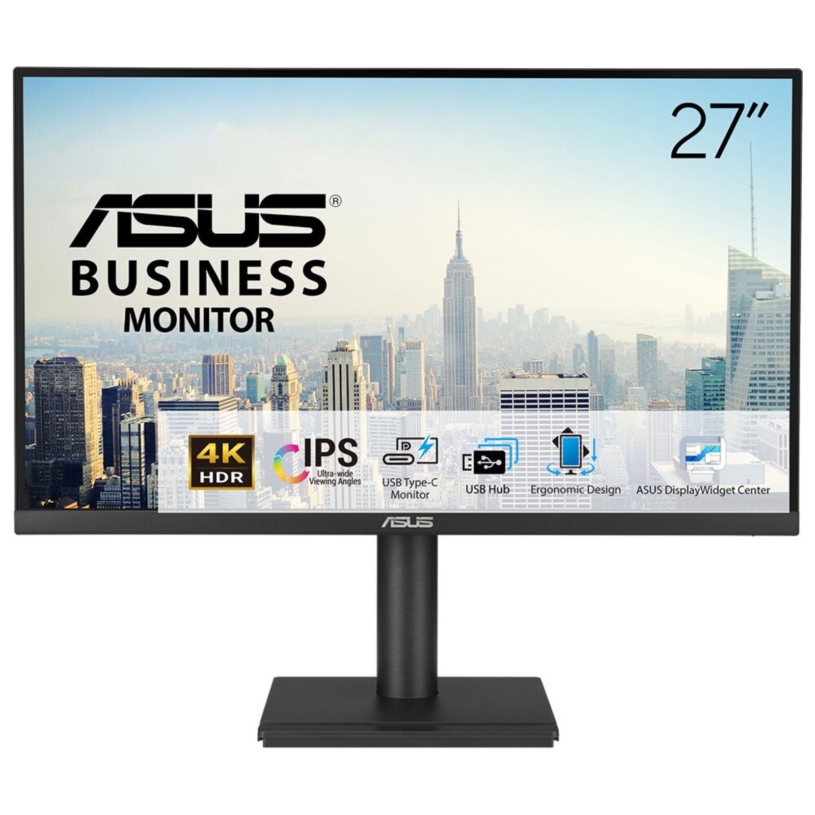 ASUS - DISPLAY VA27UCPS computer monitor 68.6 cm (27") 3840 x 2160 pixels 4K Ultra HD LCD Black
