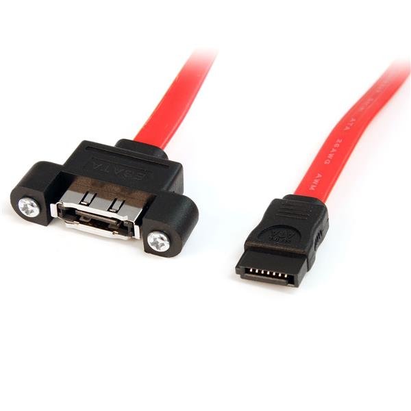 StarTech.com 1 ft eSATA Panel Mount Cable - F/M ESATAPNLFM1