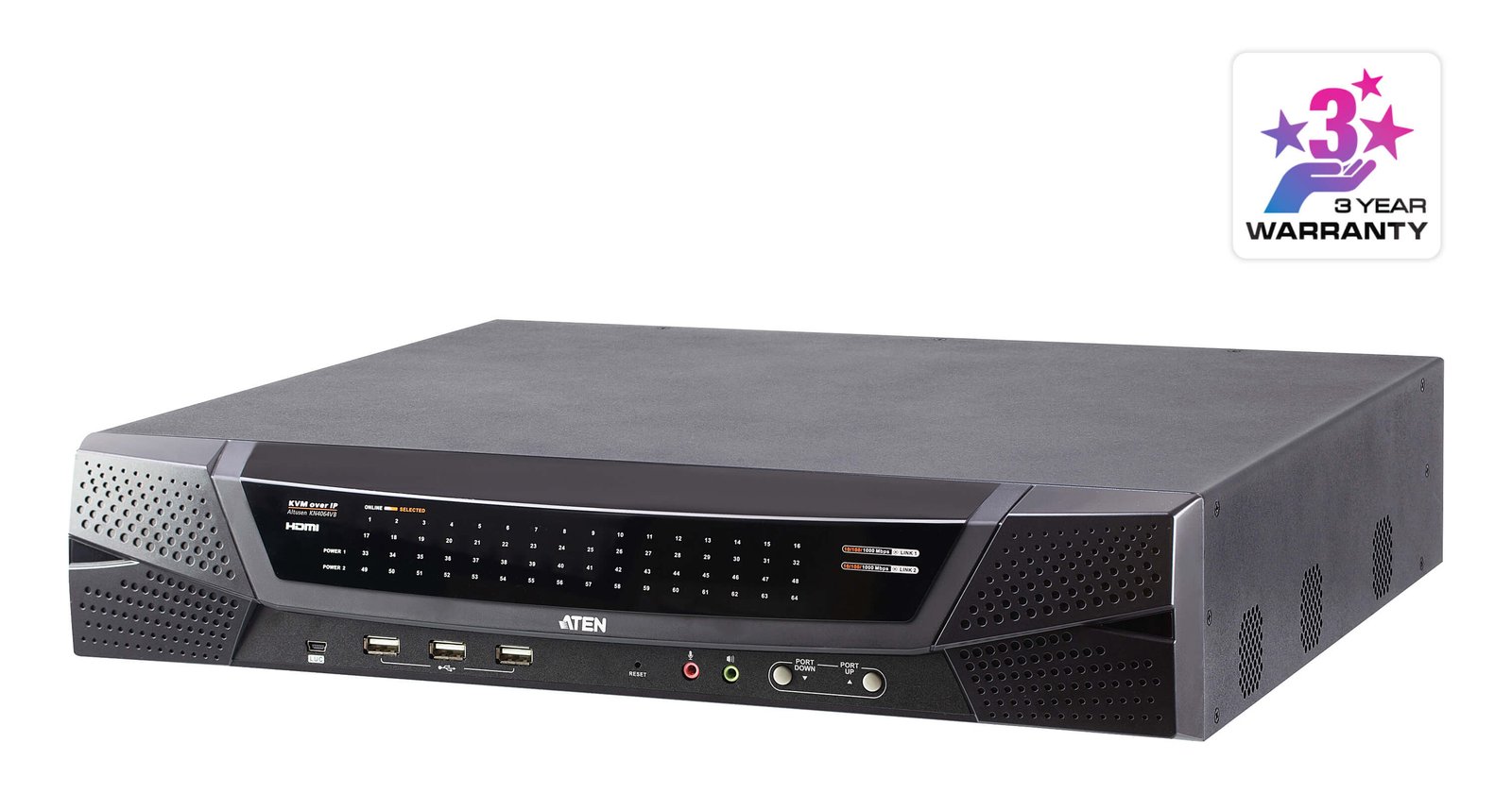 ATEN TECHNOLOGIES KN4064VB KVM switch Black