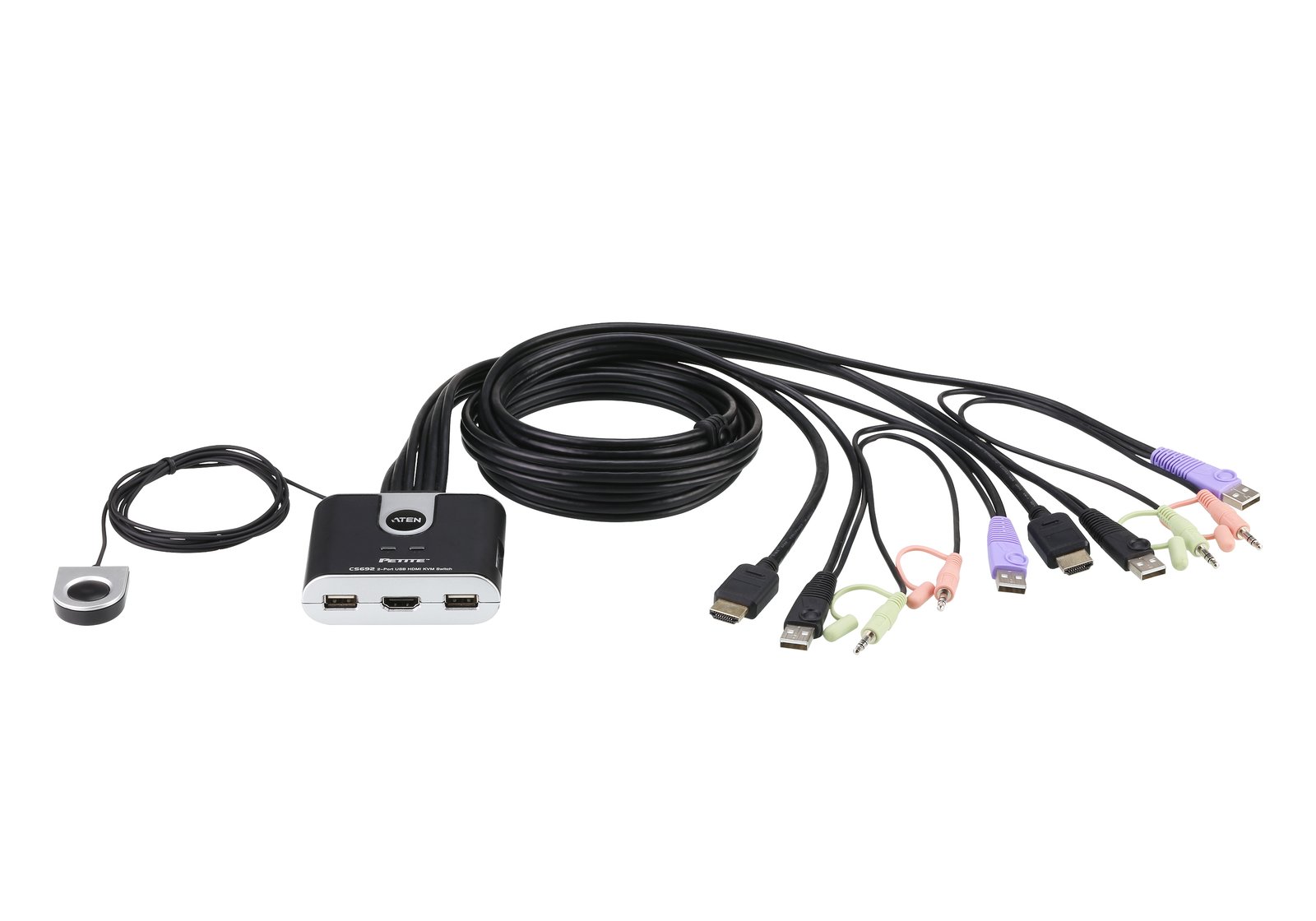 ATEN TECHNOLOGIES CS692 KVM switch Black