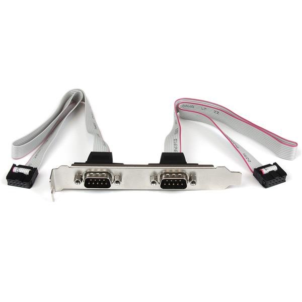 StarTech.com 2 Port 16in DB9 Serial Bracket to 10 Pin Header PLATE9M2P16