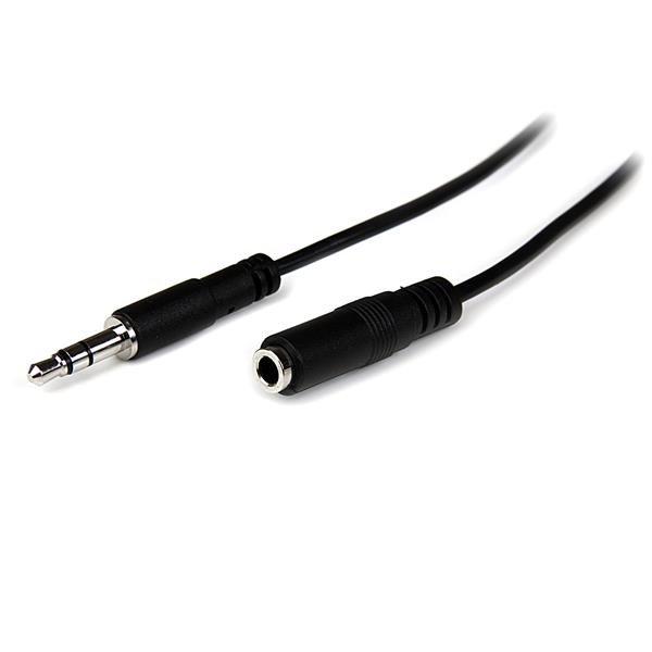 StarTech.com 1m Slim 3.5mm Stereo Extension Audio Cable - M/F MU1MMFS