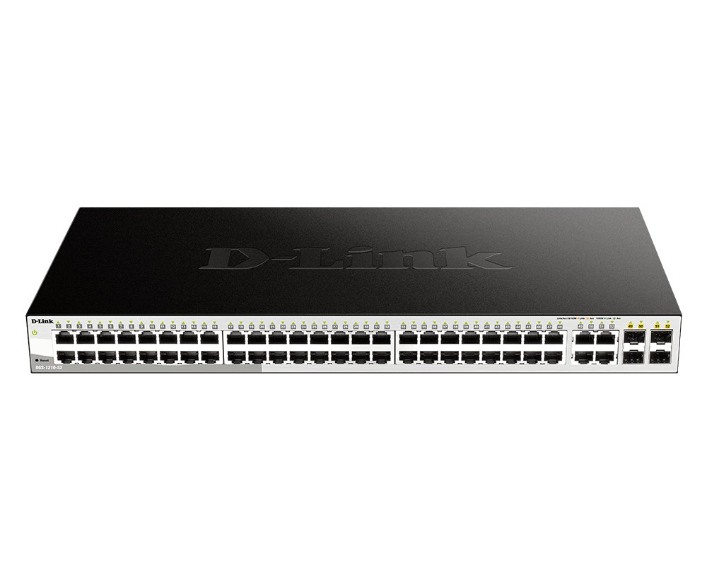 D-LINK BUSINESS PRODUCTS SOLUTIONS 52-Port Gigabit Smart Managed Switch including 4 x 100/1000Mbps DGS-1210-52