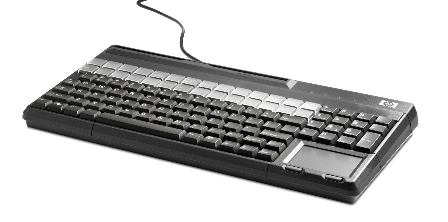 HP INC. - POS- NON SMARTBUY USB VISTA MSR . keyboard Office Black FK218AA#ABA