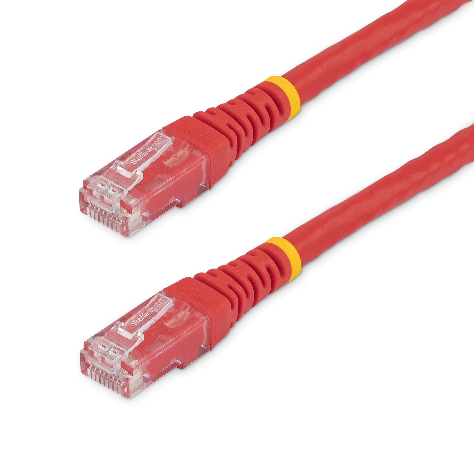 StarTech.com 100ft CAT6 Ethernet Cable - Red CAT 6 Gigabit Wire -250MHz 100W PoE RJ45 UTP Molded C6PATCH100RD