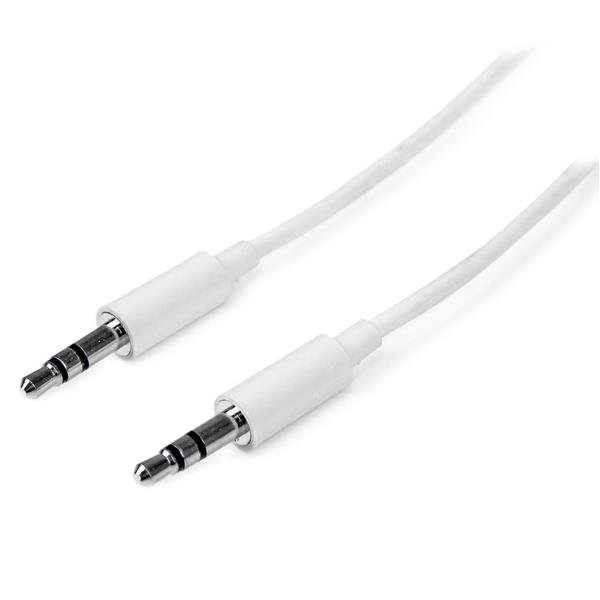 StarTech.com 3m White Slim 3.5mm Stereo Audio Cable - Male to MU3MMMSWH
