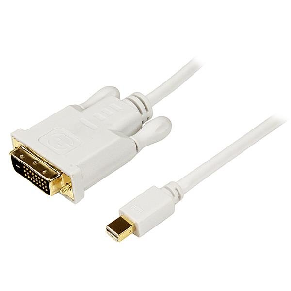 StarTech.com 3 ft Mini DisplayPort to DVI Adapter Converter Cable – DP 1920x1200 - White MDP2DVIMM3W