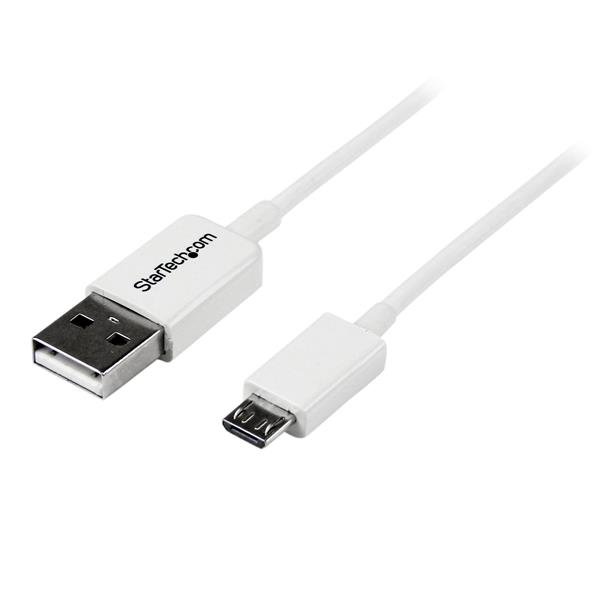 StarTech.com 2m White Micro USB Cable - A to B USBPAUB2MW