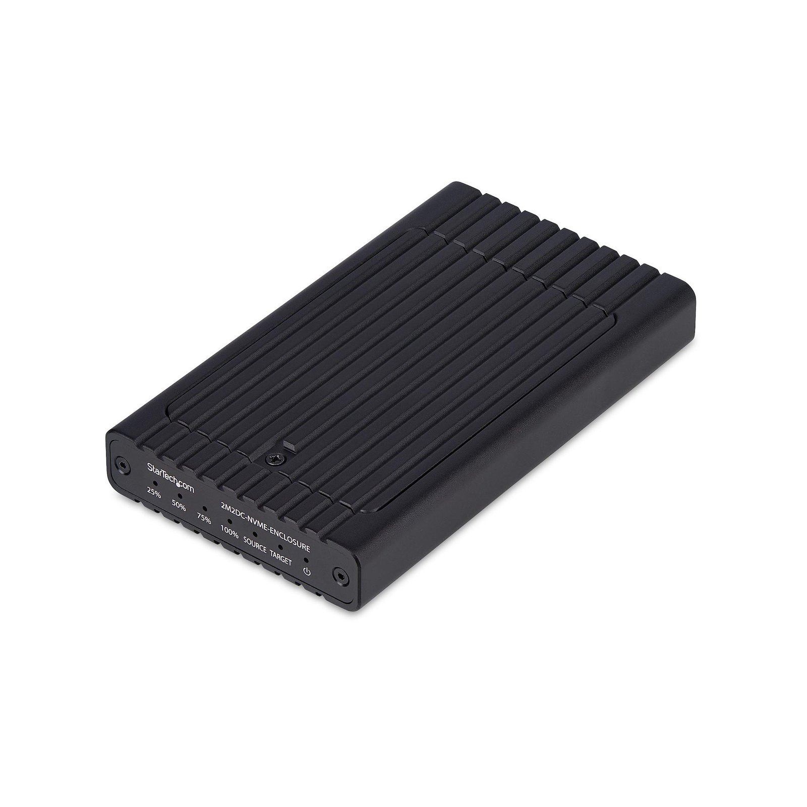 StarTech.com Dual-Bay M.2 NVMe Enclosure and Standalone Duplicator, 1:1 Cloner SSD USB-C 10Gbps, 2M2DC-NVME-ENCLOSURE