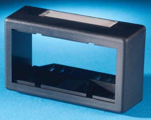LEGRAND - DATA Furniture Bezel, 1" Deep for TIA 569 2.71" x 1.38" Opening, Black 40700073-00
