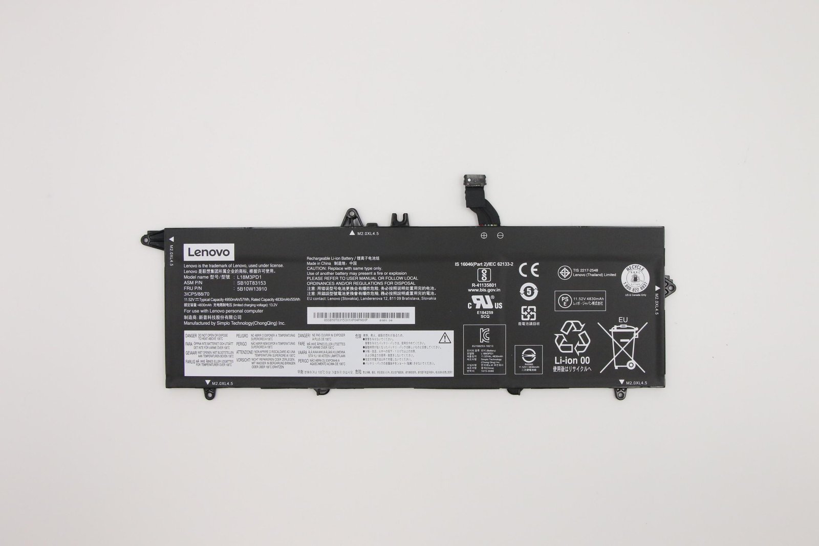 LENOVO DCG SOURCING 5B10W13910 laptop spare part Battery