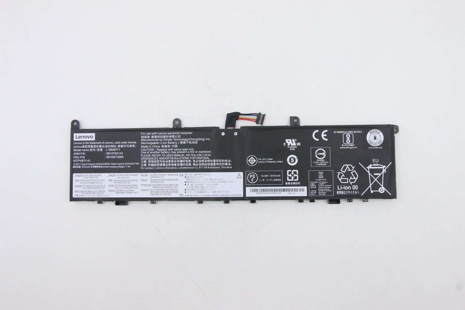 LENOVO DCG SOURCING 5B10W13900 laptop spare part Battery