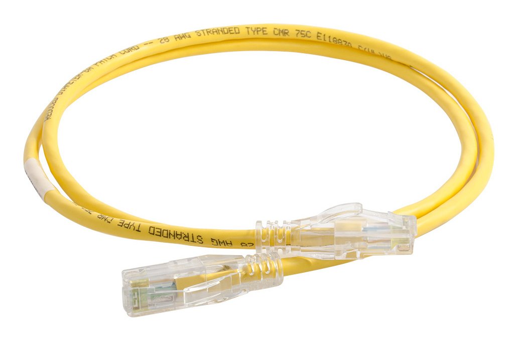 LEGRAND - DATA 28AWG Reduced Diameter CAT 6 channel cord, yellow, 3#039; RDC603-04