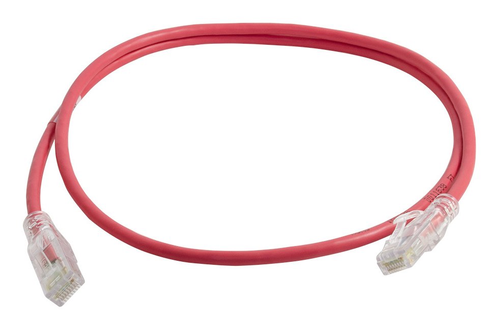 LEGRAND - DATA 28AWG Reduced Diameter CAT 6 channel cord, red, 7#039; RDC607-02