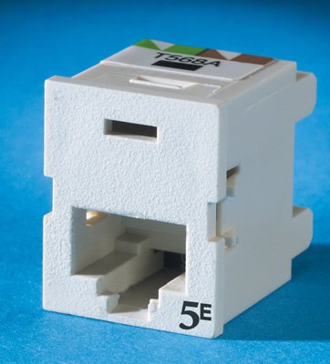 LEGRAND - DATA Clarity TracJack (TJ), Cat 5E, T568A/B, fog white TJ5E00