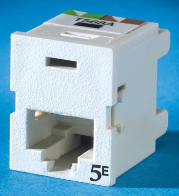 LEGRAND - DATA Clarity TracJack (TJ), Cat 5E, T568A/B, Cloud White TJ5E00-88
