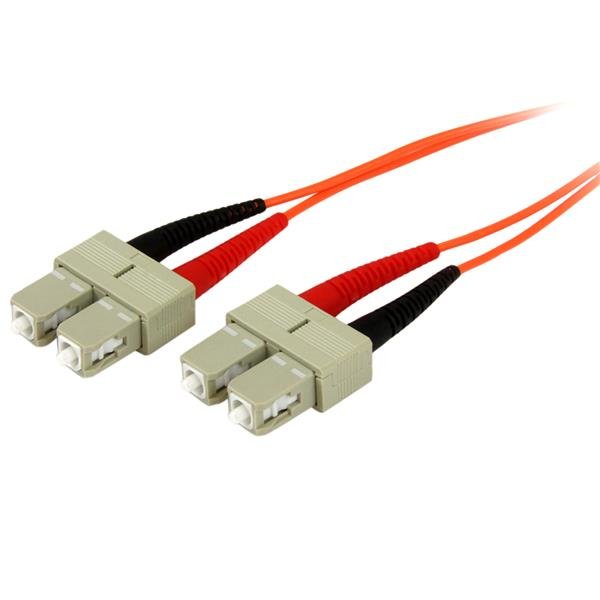 StarTech.com Fiber Optic Cable - Multimode Duplex 50/125 - OFNP Plenum - SC/SC - 3 m 50FIBPSCSC3