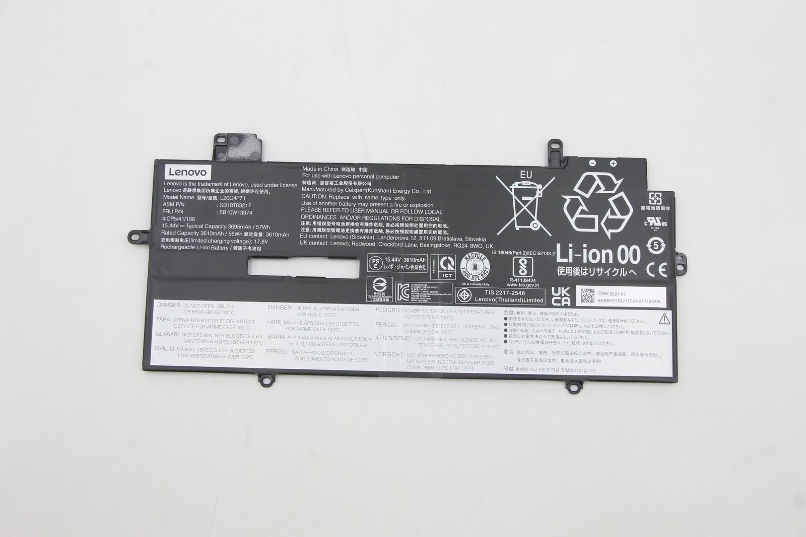 LENOVO DCG SOURCING 5B10W13974 laptop spare part Battery