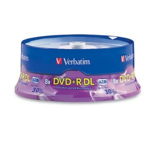 VERBATIM CORPORATION DVD+R DL 8.5GB 8X Branded 30pk Spindle 30 pc(s) 96542