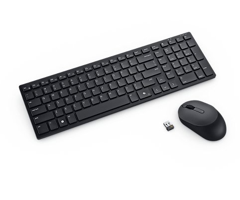 DELL CSG CTO X KM555 keyboard Mouse included Universal RF Wireless + Bluetooth UK English Black 580-BBSC