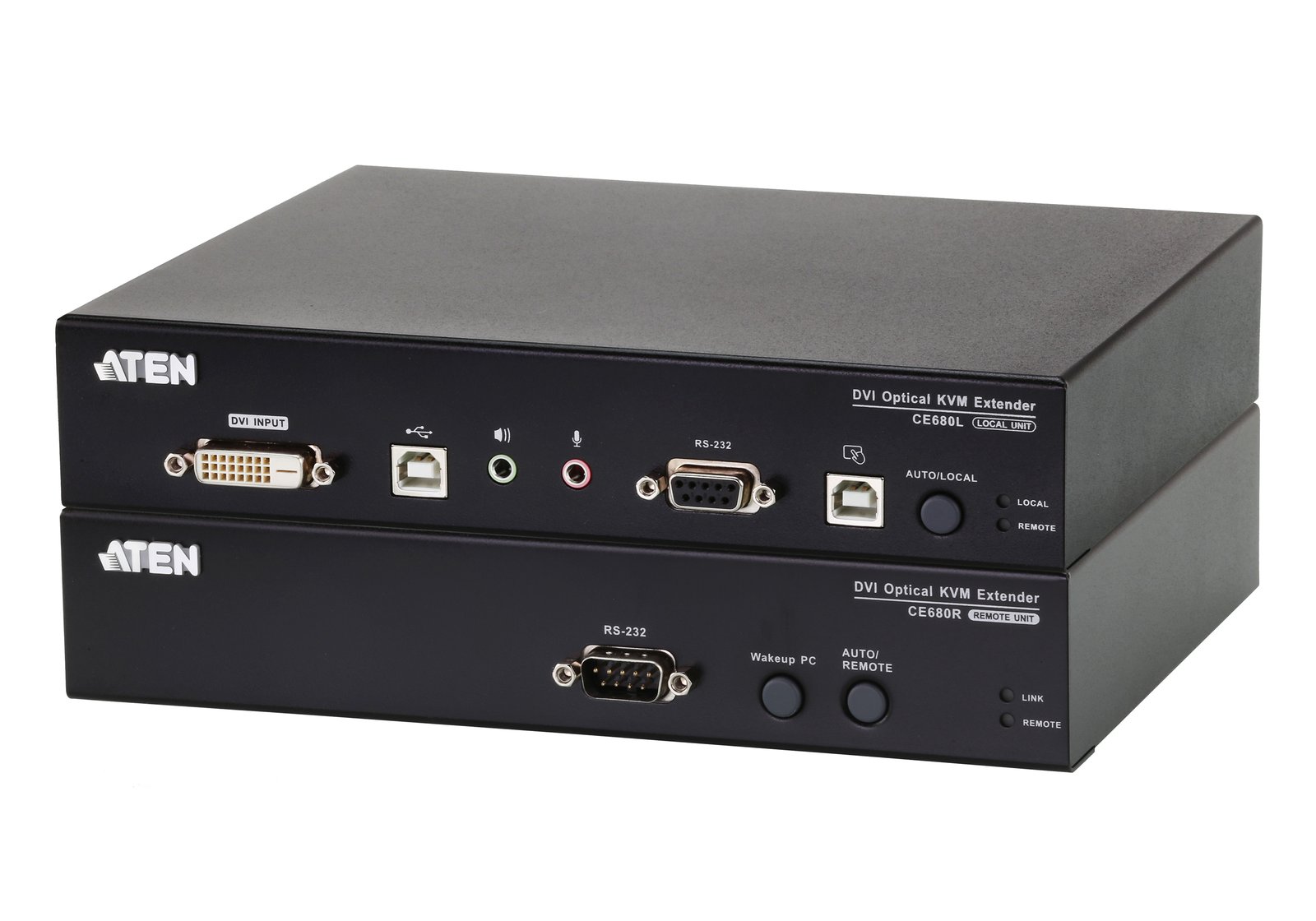 ATEN TECHNOLOGIES CE680 KVM switch Rack mounting Black