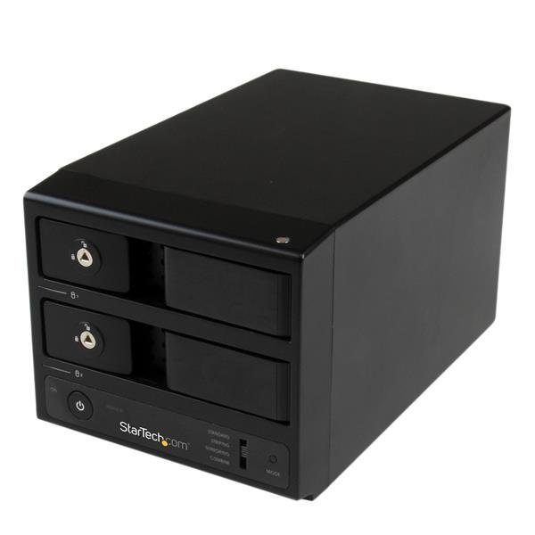 StarTech.com USB 3.0 / eSATA Dual-Bay Trayless 3.5” SATA III Hard Drive Enclosure with UASP - 2-Bay S352BU33RER