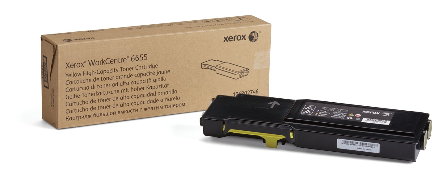 XEROX SUPPLIES Genuine WorkCentre® 6655/6655i Yellow High capacity Toner Cartridge (7500 Pages) - 106R02746