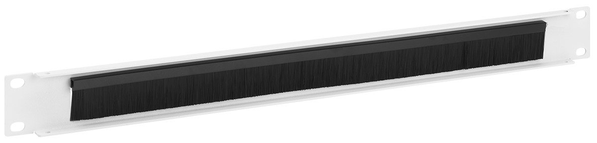 Rackmount.IT 1U Blind Plate with Brush - WHITE Side AC-BP3-WHT