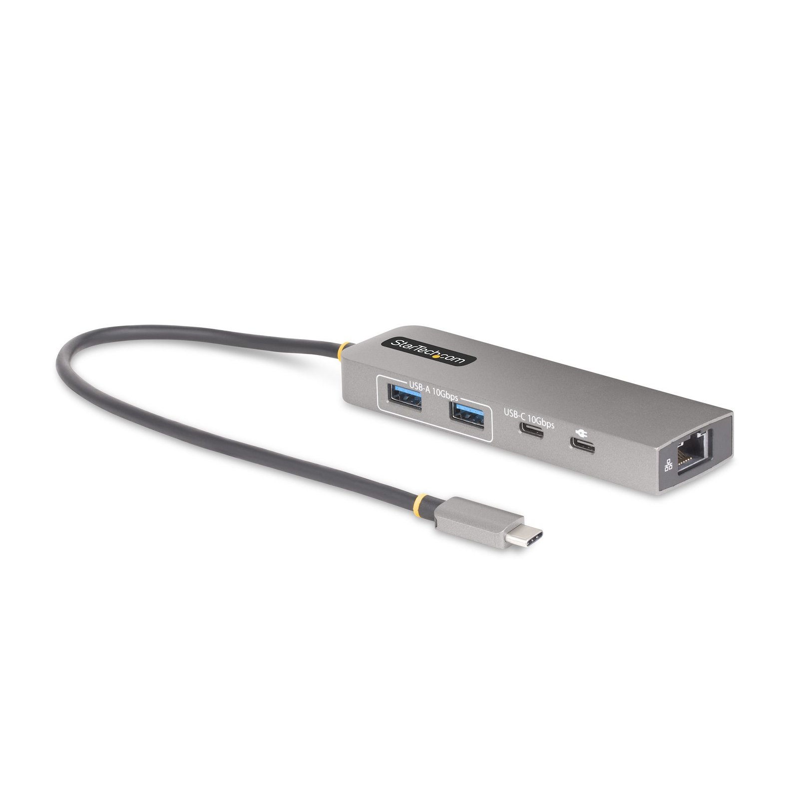 StarTech.com 3-Port USB-C Hub with 2.5 Gbps Ethernet and 100W Power Delivery Pass-Through Port, USB 10G2A1C25EPDUSB