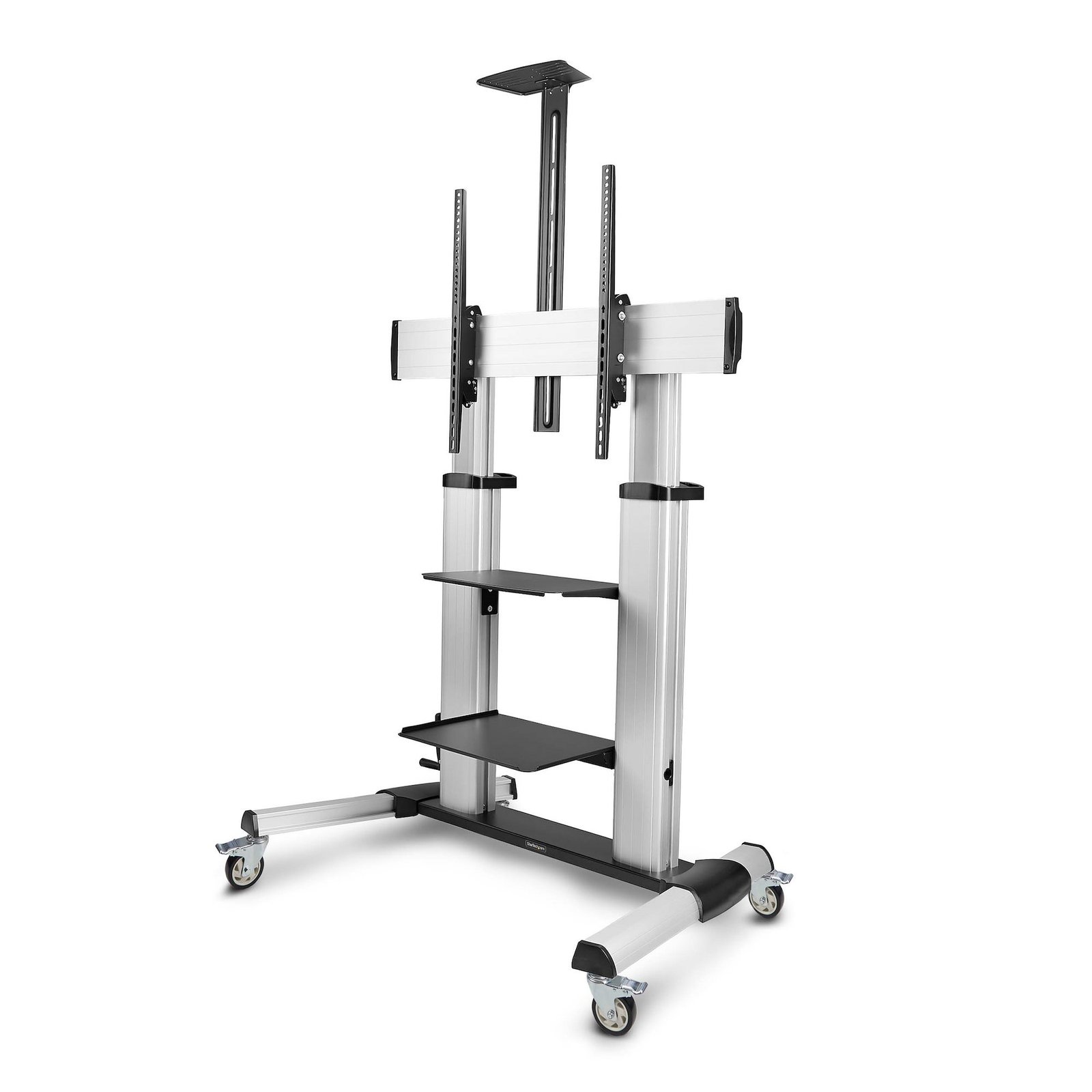 StarTech.com Rolling TV Cart/Stand On Wheels For 60-100inch Flat Screens Up To 220lb (100kg), 1110CMOBILETVCA
