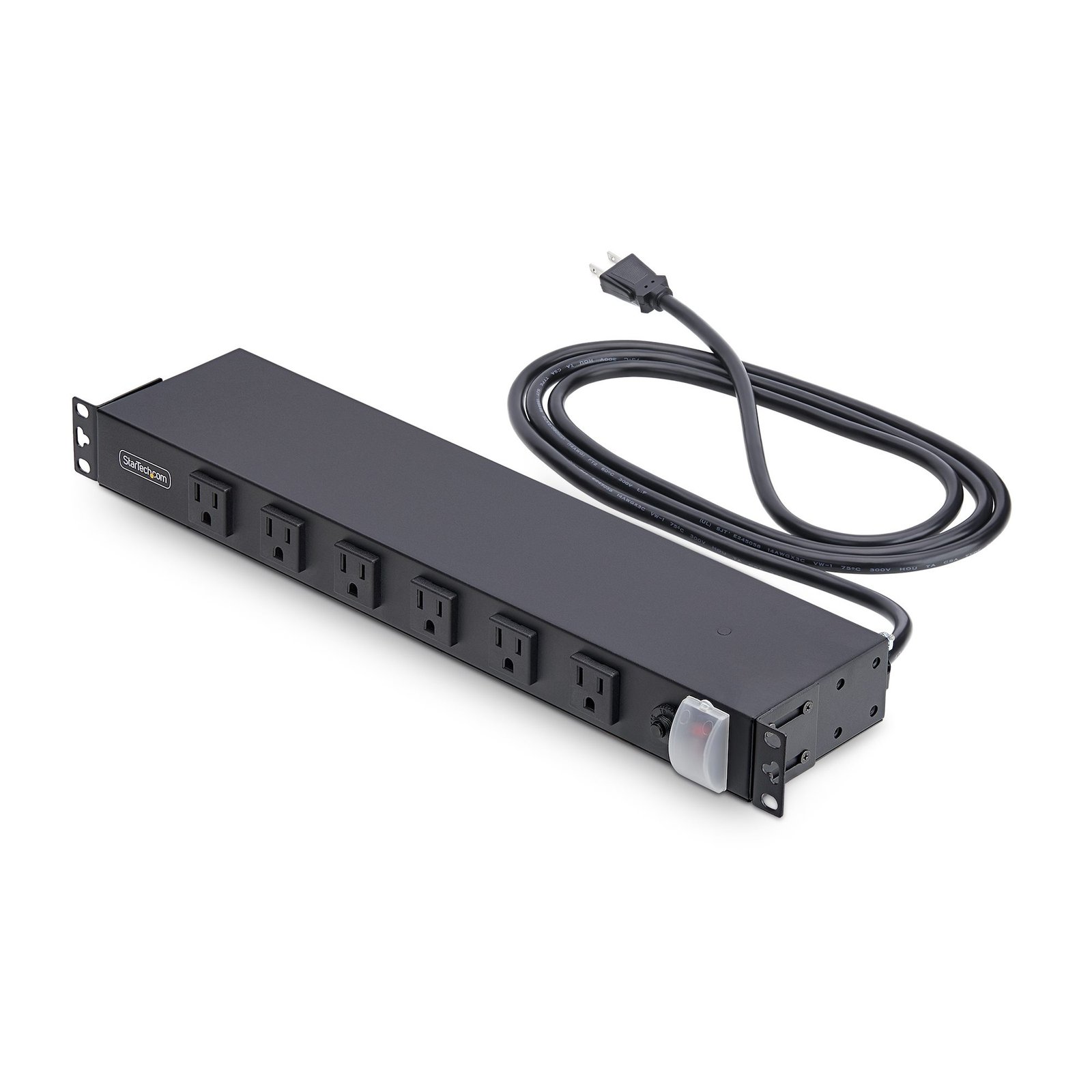 StarTech.com 12-Outlet Rackmount PDU, 1U Server Power Strip with Wide-Spaced Right-Angle Ports, 1215B8HRACKPDUR