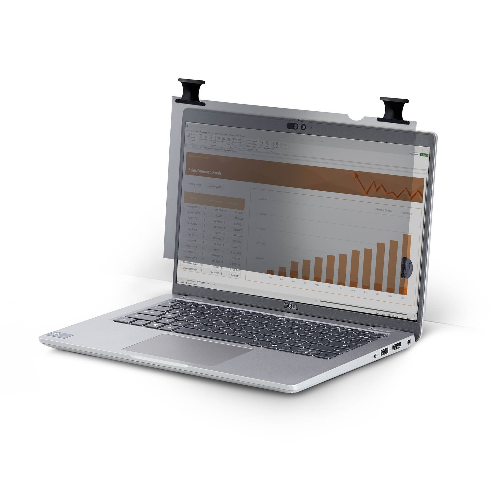 StarTech.com 15.6-inch 16:9 Bright Privacy Screen Filter with Touch, Flip-Over, 75% Light 156LBPRIVACYSCR