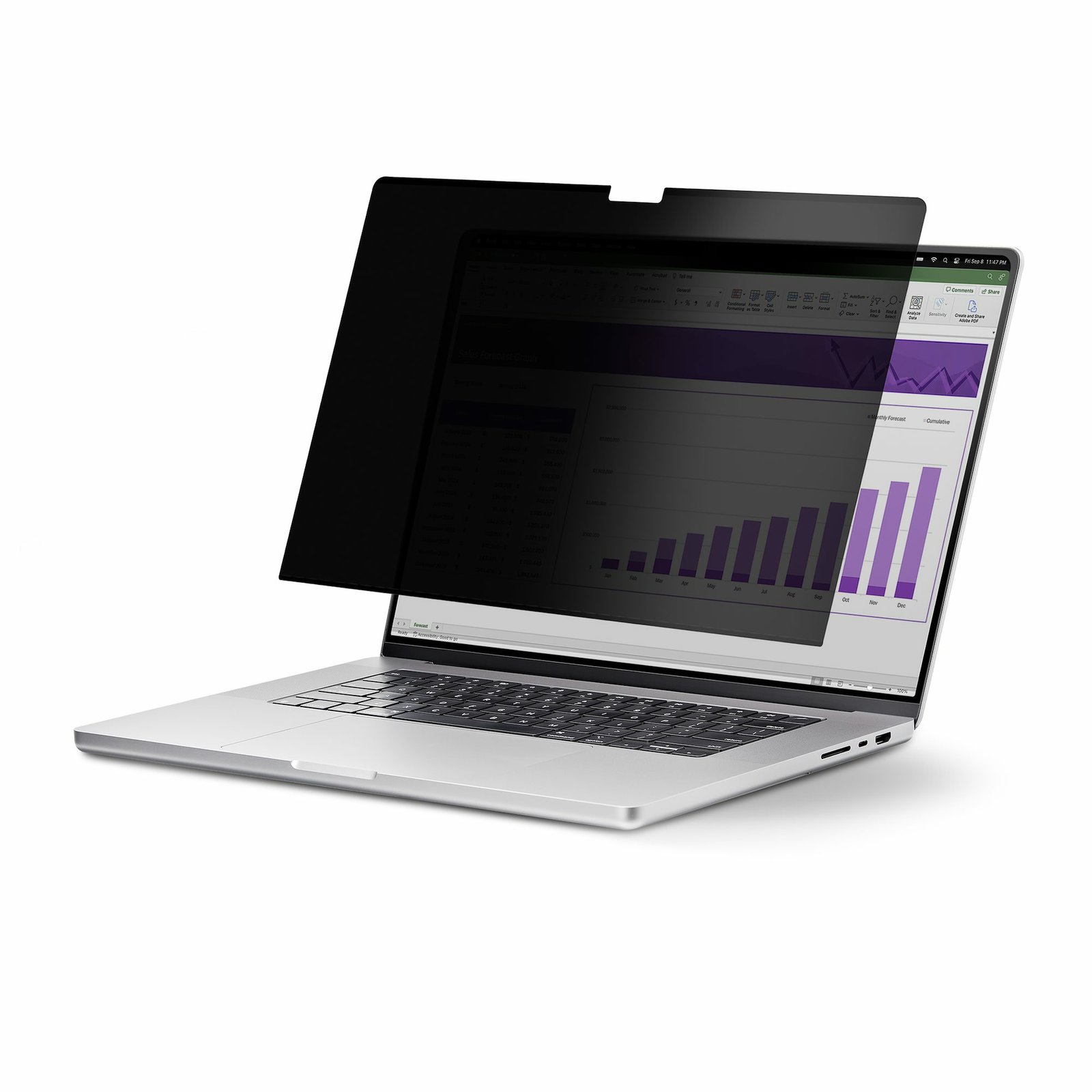 StarTech.com 15.6-inch 16:10 Flip-Up Privacy Screen with Touch, Anti-Glare Blue Light Filter, 156T6PRIVACYSCR