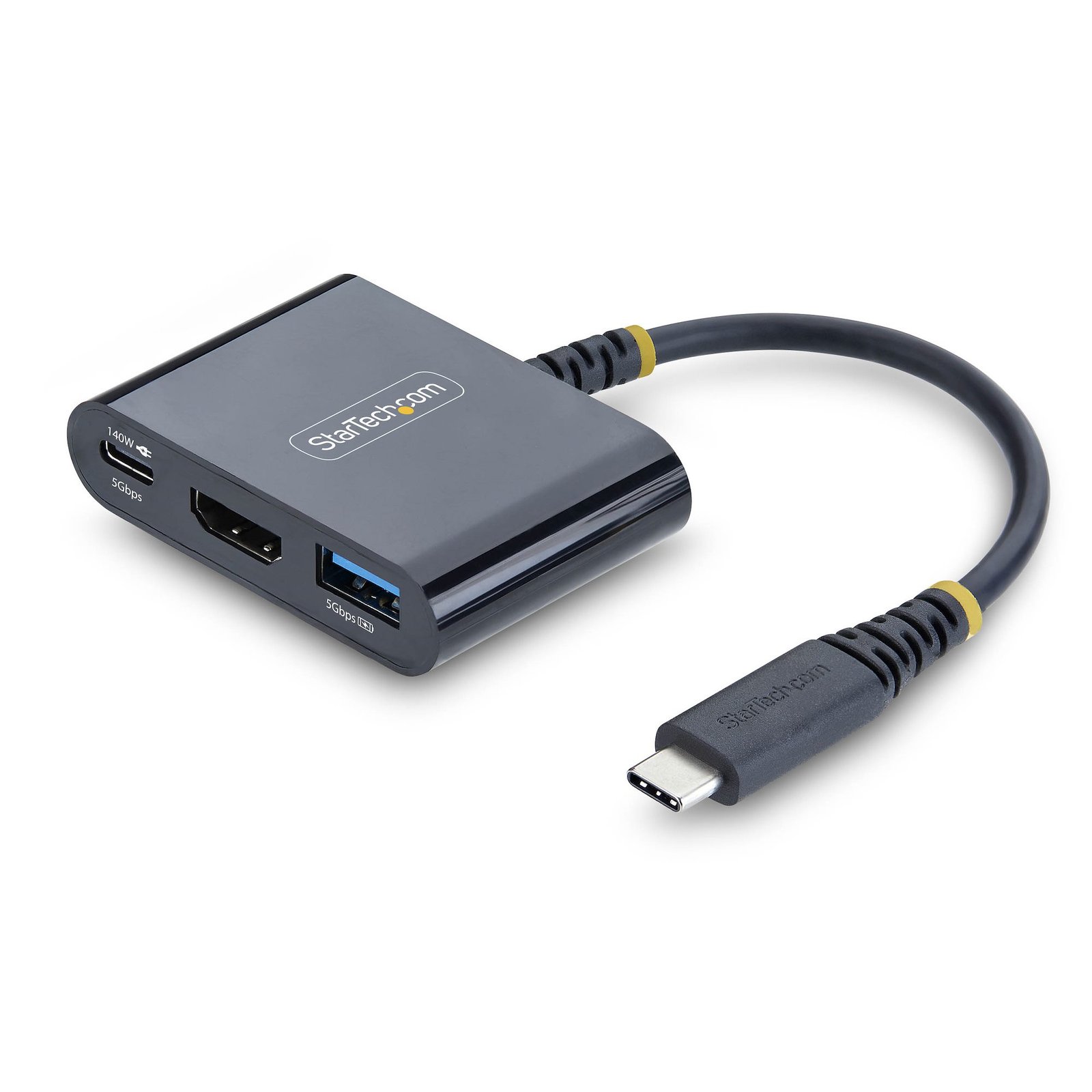StarTech.com USB-C to HDMI Multiport Adapter with 140W PD Charging, 4K 60Hz USB 5Gbps Hub, Mini 168BUSBCMULTIPT