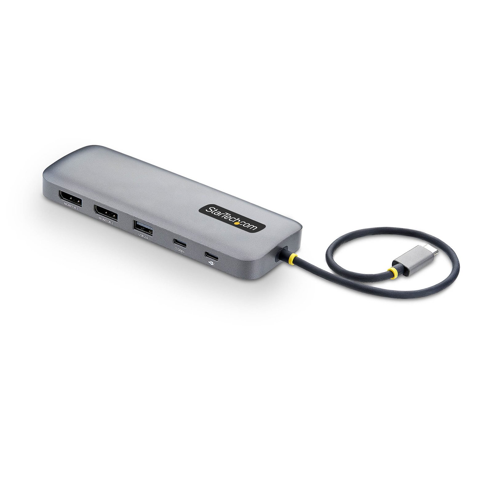 StarTech.com 10-in-1 USB-C to Dual-DisplayPort Multiport Adapter, 100W Power Delivery Charging, 2x 189BUSBCMULTIPO