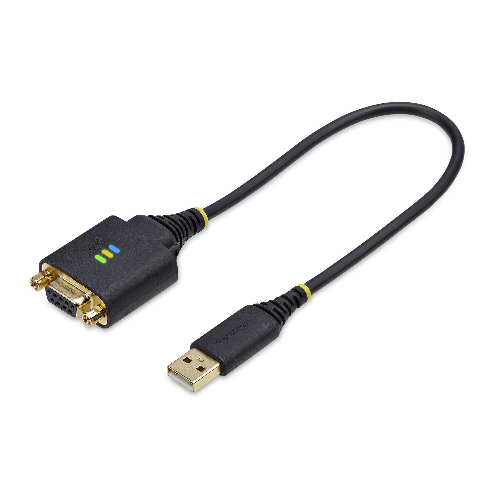 StarTech.com 1ft (30cm) USB to Null Modem Serial Adapter Cable, COM Retention, FTDI, USB-A DB9 1P1FFCNUSBSERIA