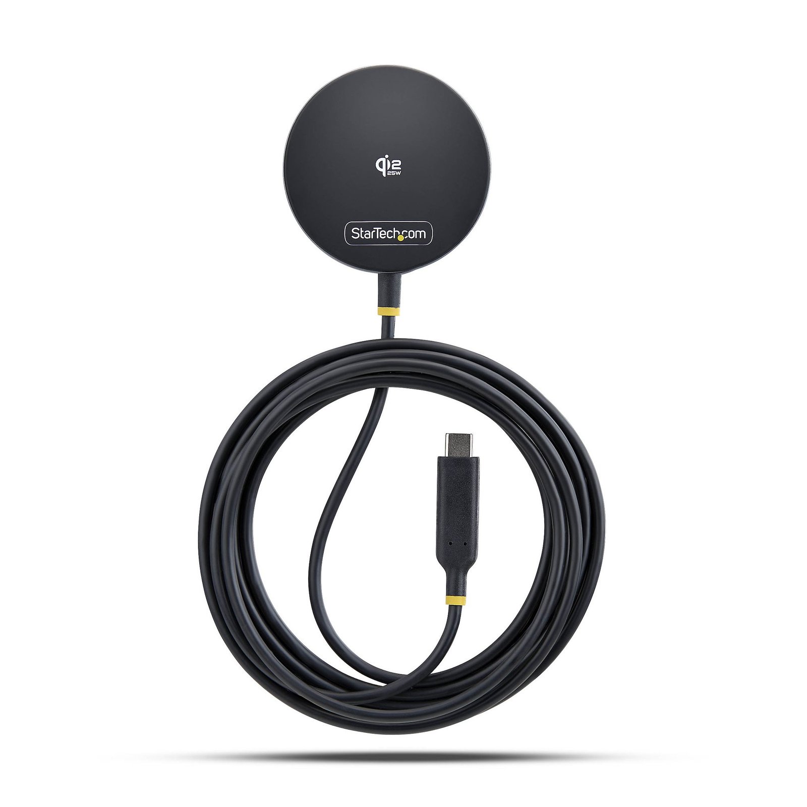 StarTech.com Qi2.2 Certified 25W Magnetic Wireless Charging Pad with 6.6ft (2m) USB-C Tethered 1PBWIRELESSCHAR
