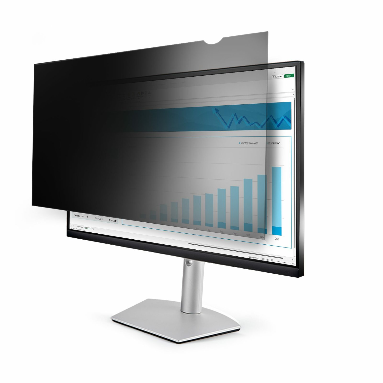 StarTech.com 25-inch 16:9 Computer Monitor Privacy Screen, Anti-Glare Filter w/Blue Light 2569PRIVACYSCRN