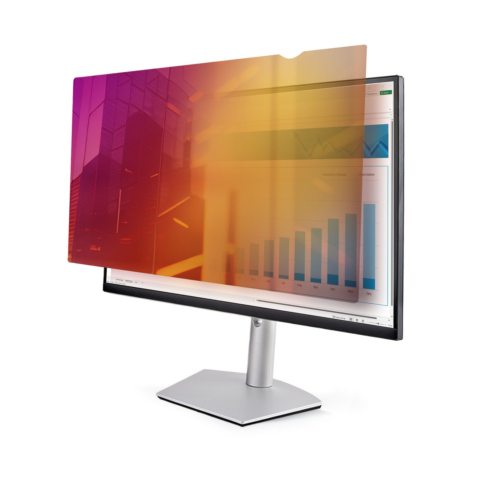 StarTech.com 27-inch 16:9 Gold Monitor Privacy Screen, Reversible Filter w/Enhanced Glossy Computer 2769GPRIVACYSCR