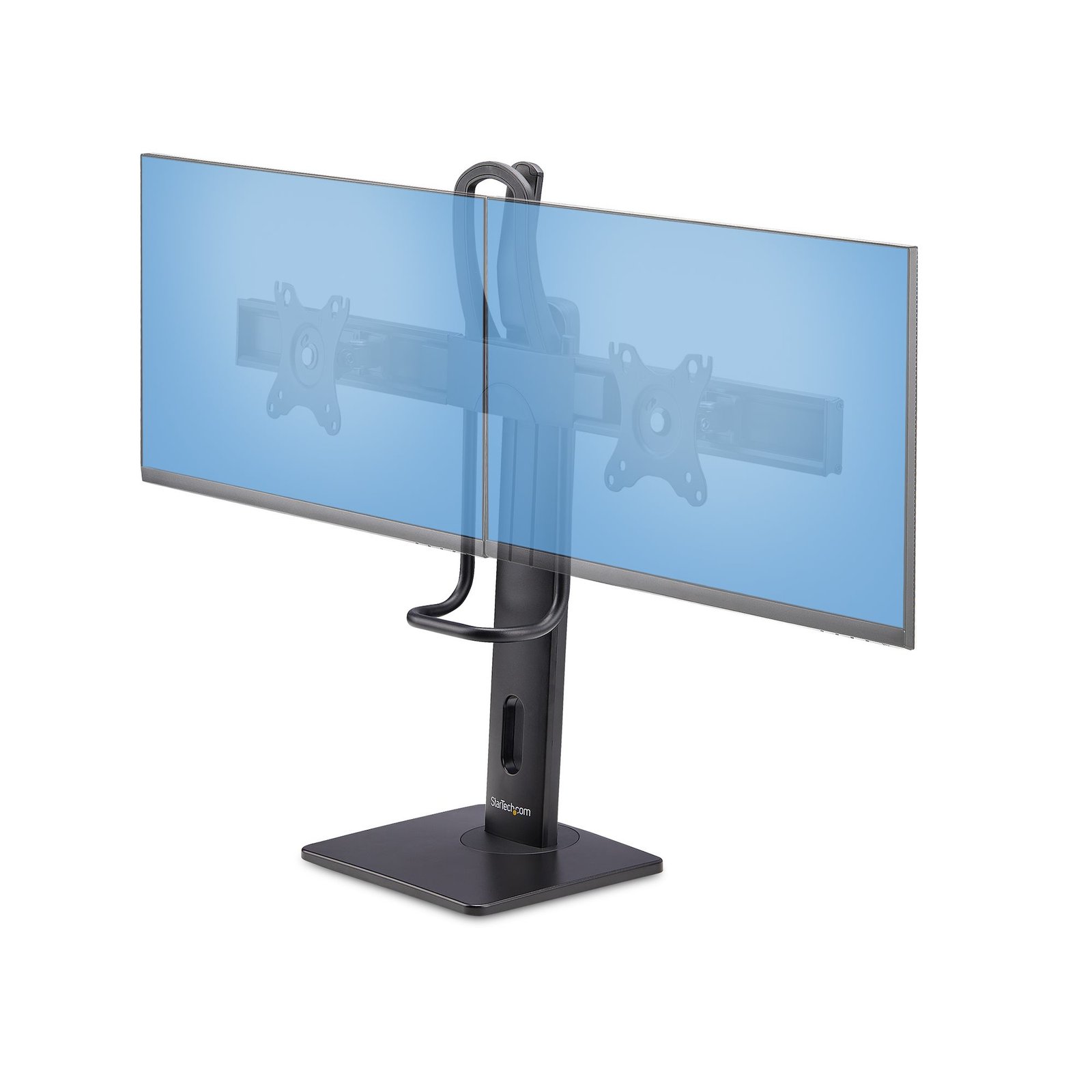 StarTech.com Crossbar Dual Monitor Desk Stand For Double 27-inch Screens, VESA Mount 75x75/100x100, 2MC1SMONITORSTA