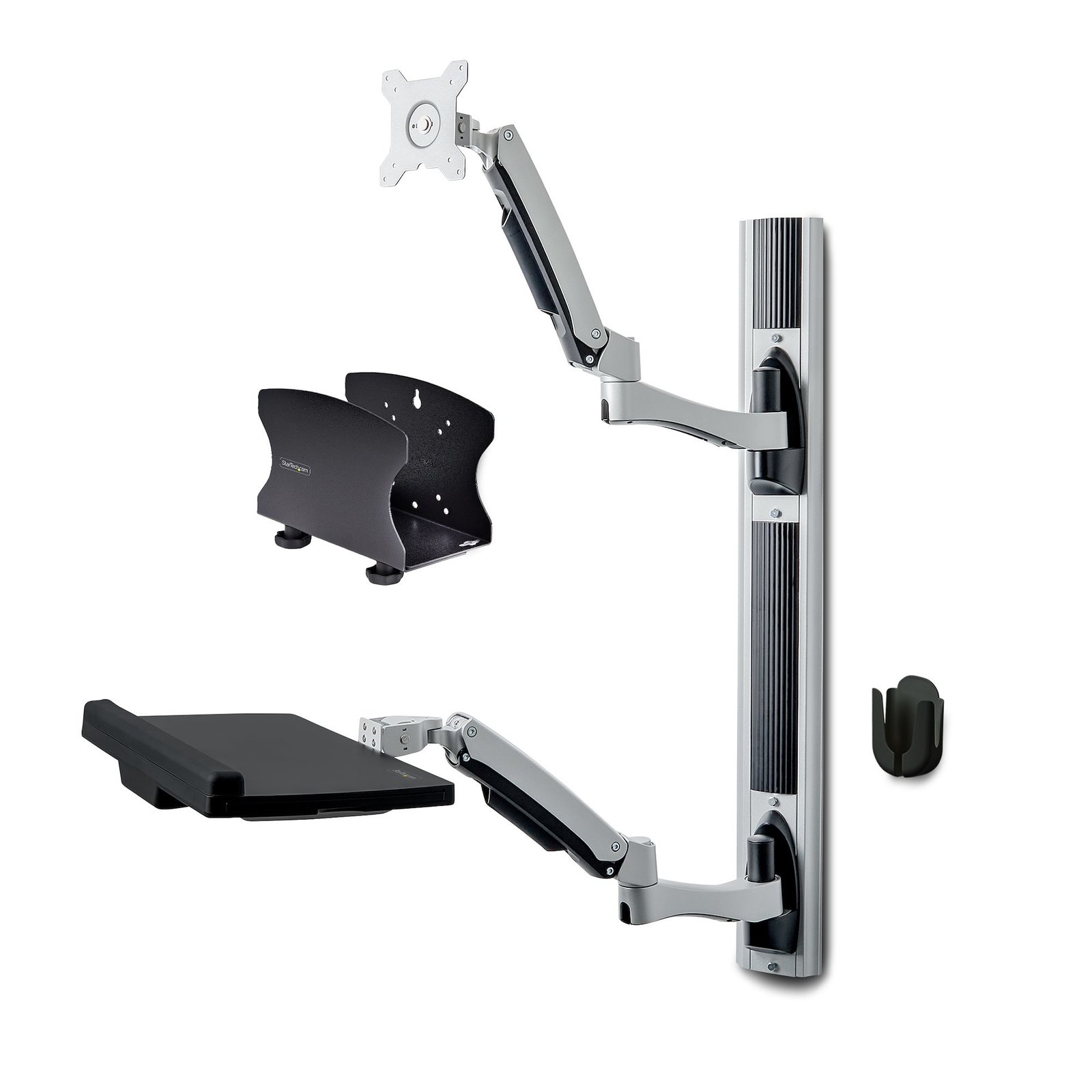 StarTech.com Wall Mount Workstation, VESA For 32" Monitor (22lb/10kg), Fully Articulating  2PASTSCWALLMOUN