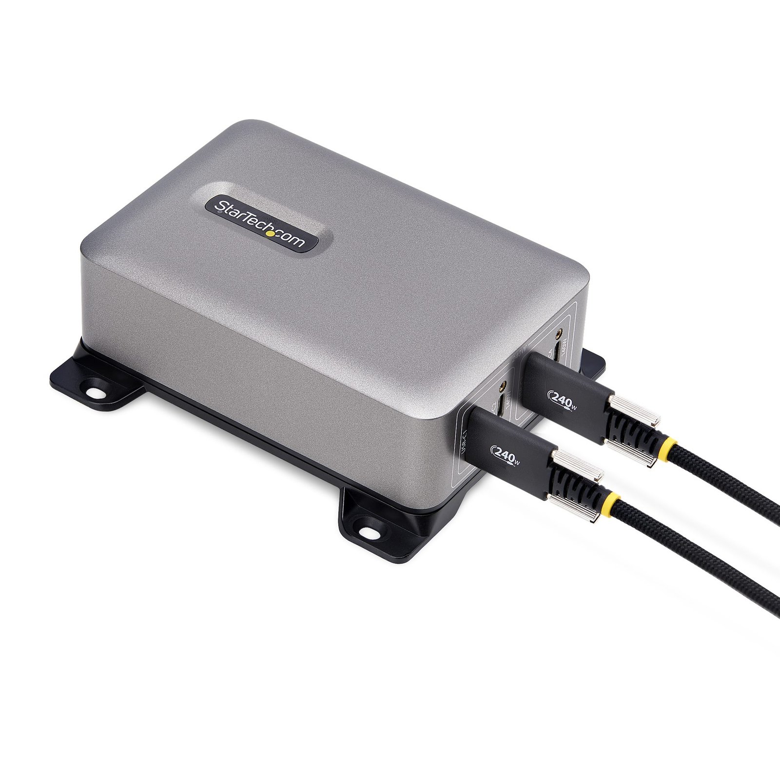 StarTech.com 4-Port Multi-Device USB-C Charger, 240W Total, Single Port 140W EPR, PD 3.1, Screw 424D3NUSBCCHARG