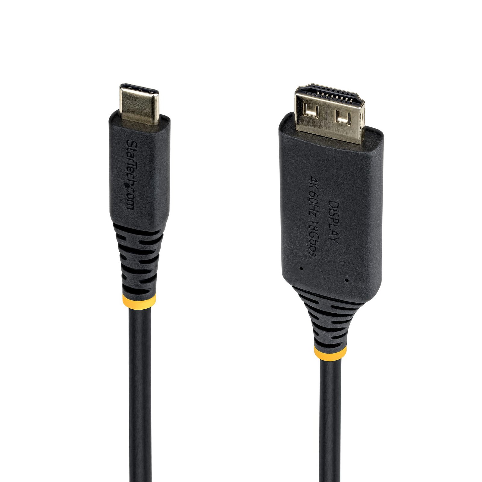 StarTech.com USB C to HDMI Adapter Cable 4.5m, Gripping Connector, 4K 60Hz, Thunderbolt Compatible, 450CUSBCHDMI4K6